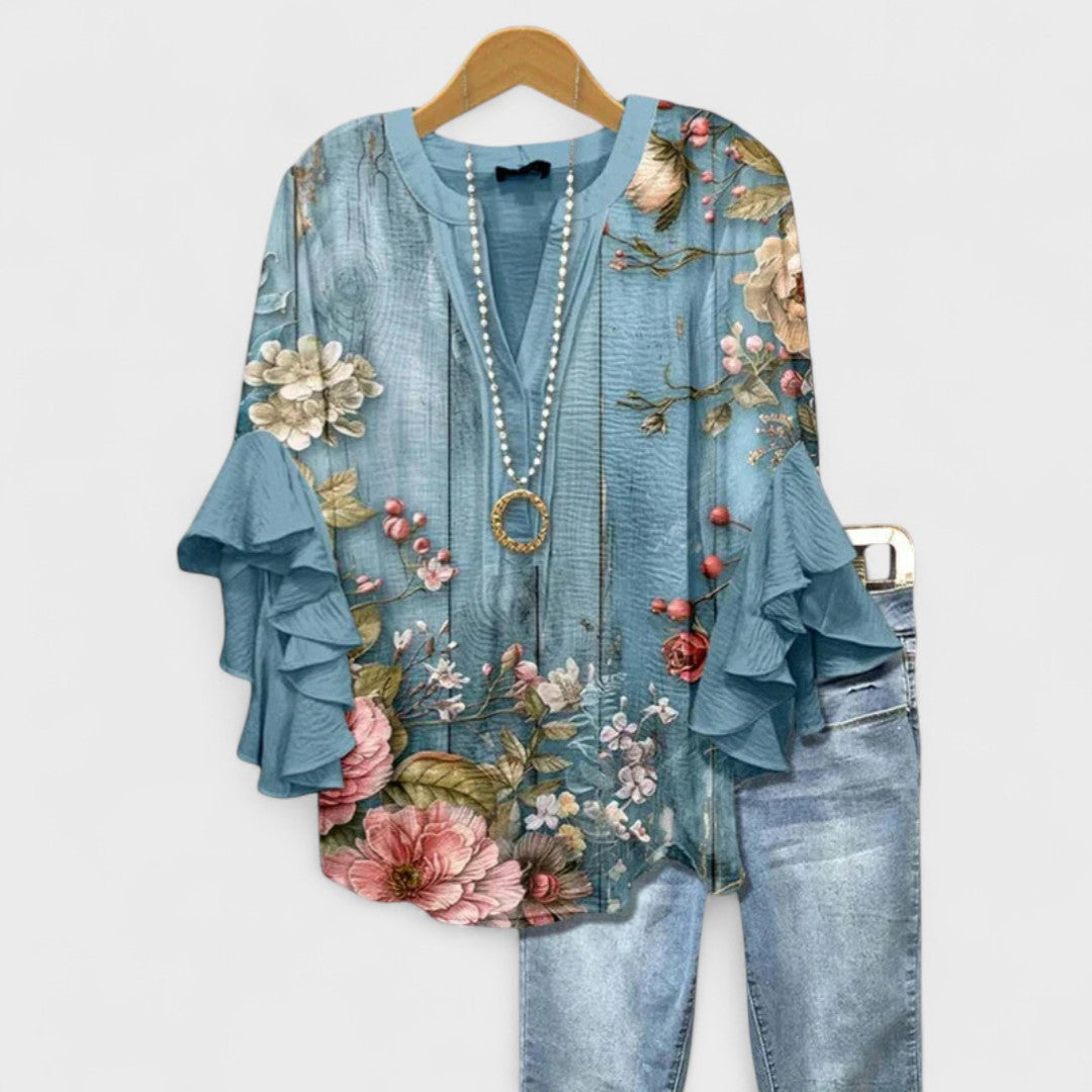 Blue Floral / 5XL